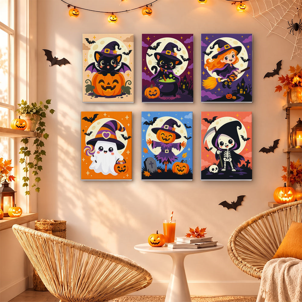 Cute Moonlit Halloween mini paint by numbers – image 16