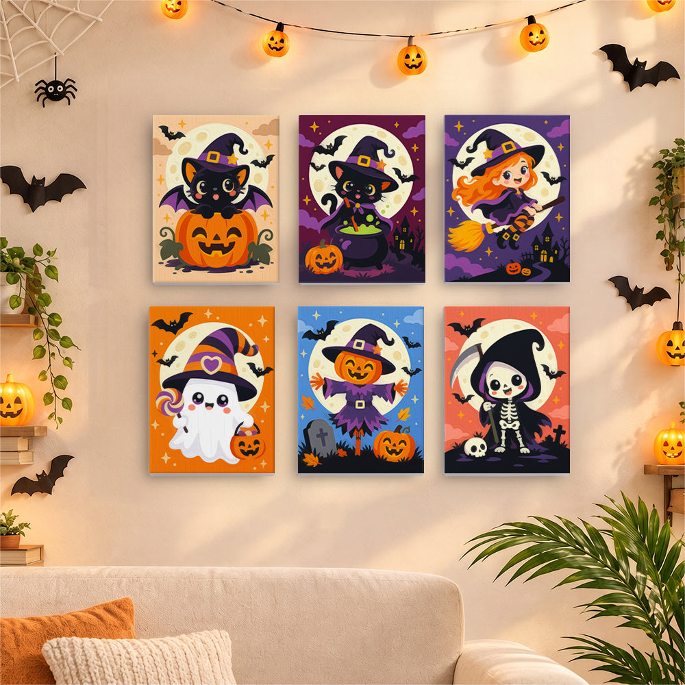 Cute Moonlit Halloween mini paint by numbers – image 17