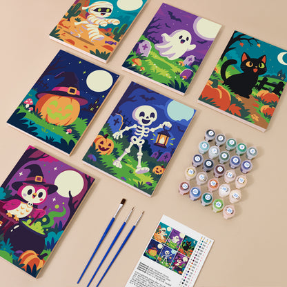 Lantern Skeleton and Desert Mummy mini paint by numbers – image 1