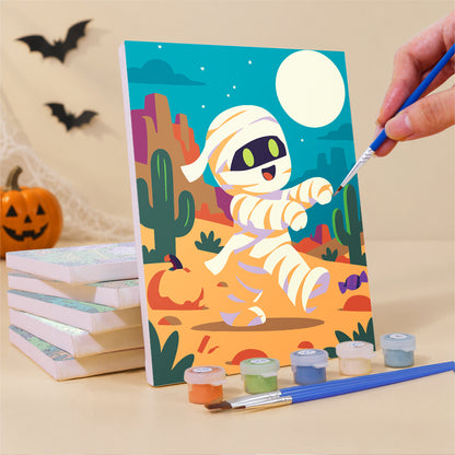 Lantern Skeleton and Desert Mummy mini paint by numbers – image 3