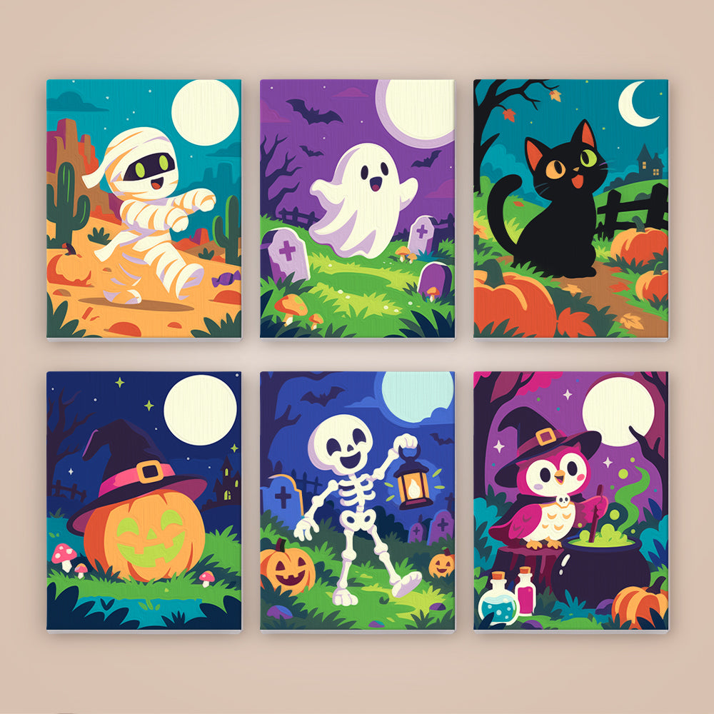 Lantern Skeleton and Desert Mummy mini paint by numbers – image 8
