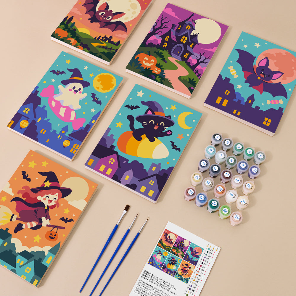 Bright Halloween Night mini paint by numbers – image 1