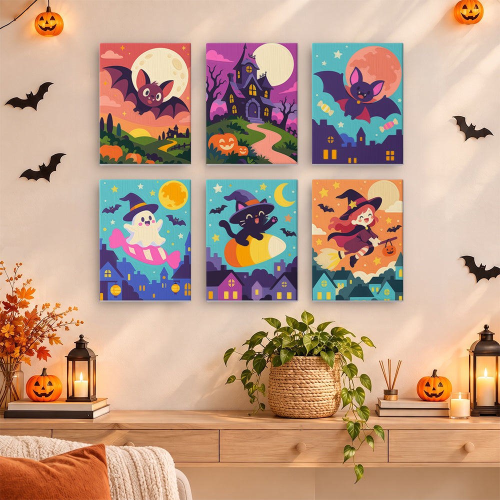 Bright Halloween Night mini paint by numbers – image 14