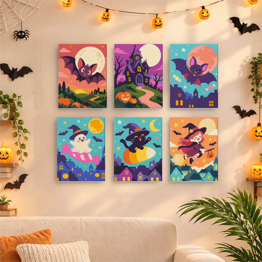 Bright Halloween Night mini paint by numbers – image 17