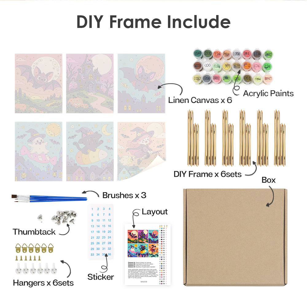 Bright Halloween Night mini paint by numbers – image 18