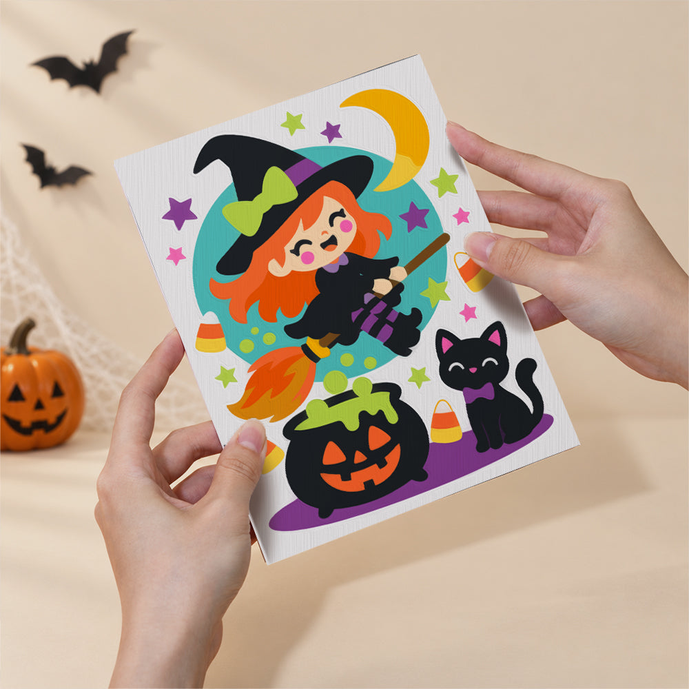 Pink Ghost and Pumpkin Skeleton mini paint by numbers – image 6