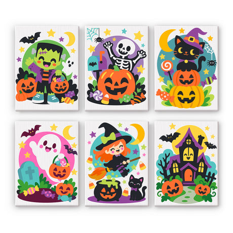 Cute Trick or Treat Friends mini paint by numbers – image 7