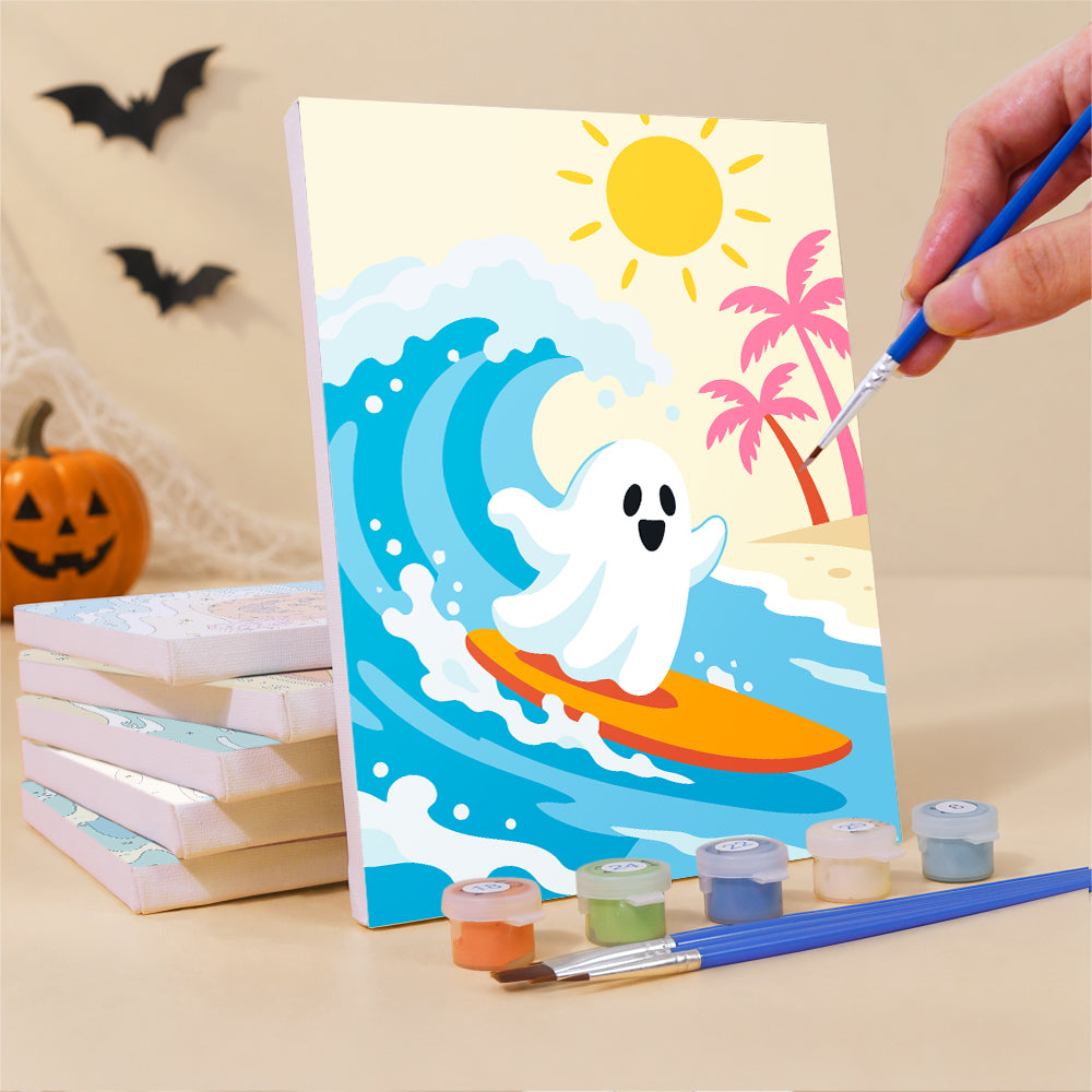 Halloween Beach Vacation mini paint by numbers – image 3