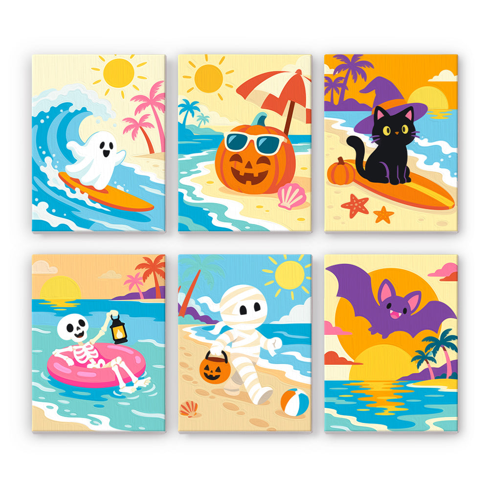 Halloween Beach Vacation mini paint by numbers – image 7
