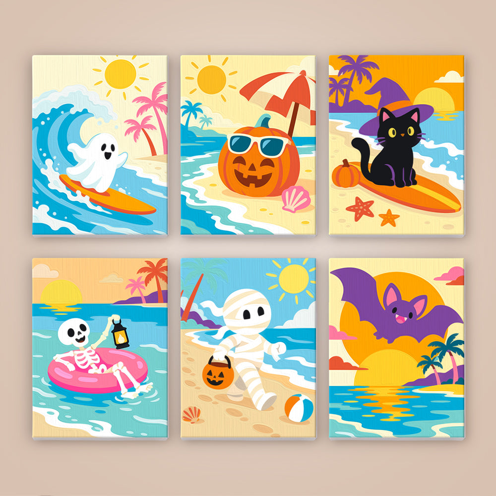 Halloween Beach Vacation mini paint by numbers – image 8