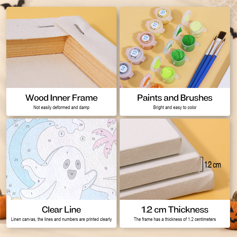 Halloween Beach Vacation mini paint by numbers – image 9