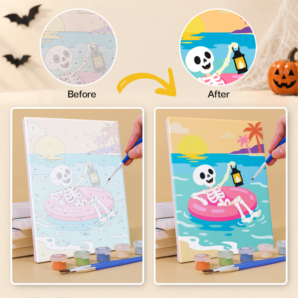 Halloween Beach Vacation mini paint by numbers – image 10