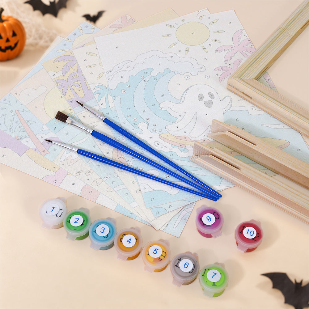 Halloween Beach Vacation mini paint by numbers – image 11