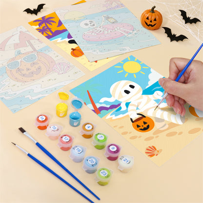Halloween Beach Vacation mini paint by numbers – image 12