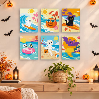 Halloween Beach Vacation mini paint by numbers – image 14