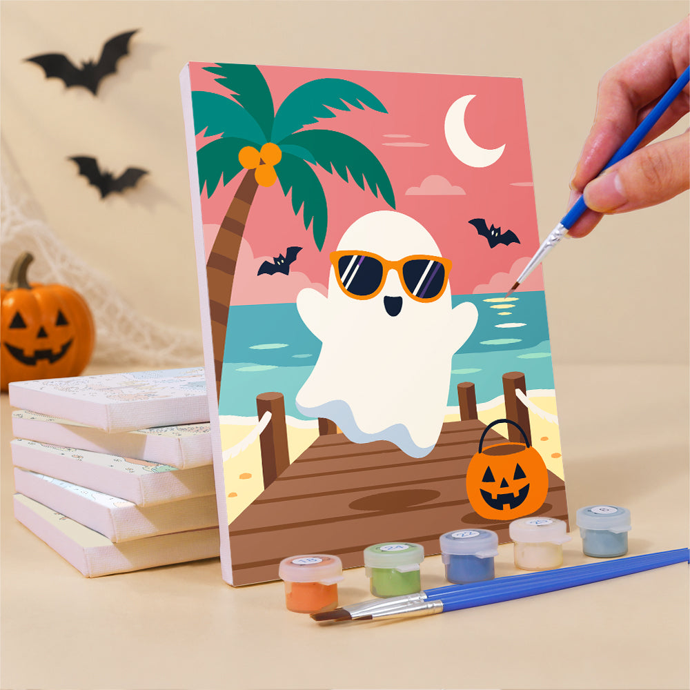 Pastel Halloween Beach mini paint by numbers – image 3