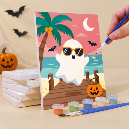 Pastel Halloween Beach mini paint by numbers – image 3