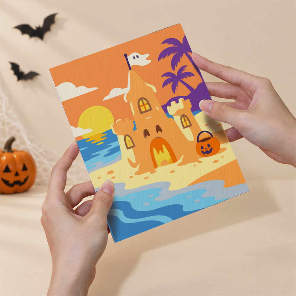 Pastel Halloween Beach mini paint by numbers – image 6