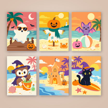 Pastel Halloween Beach mini paint by numbers – image 8