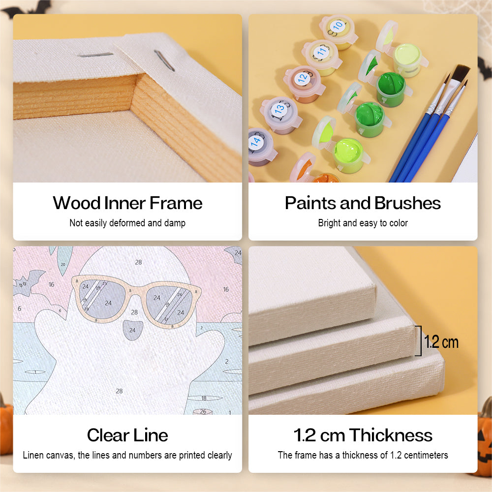 Pastel Halloween Beach mini paint by numbers – image 9