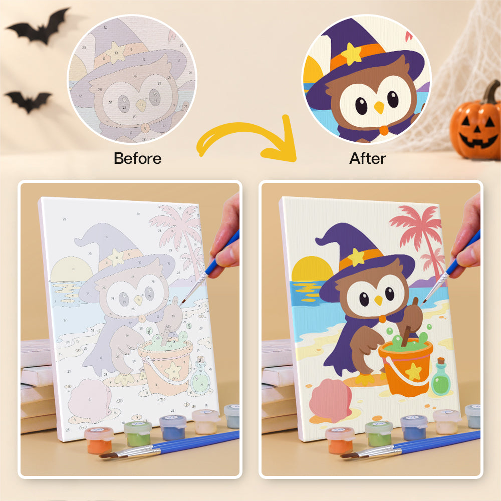 Pastel Halloween Beach mini paint by numbers – image 10