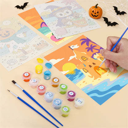 Pastel Halloween Beach mini paint by numbers – image 12