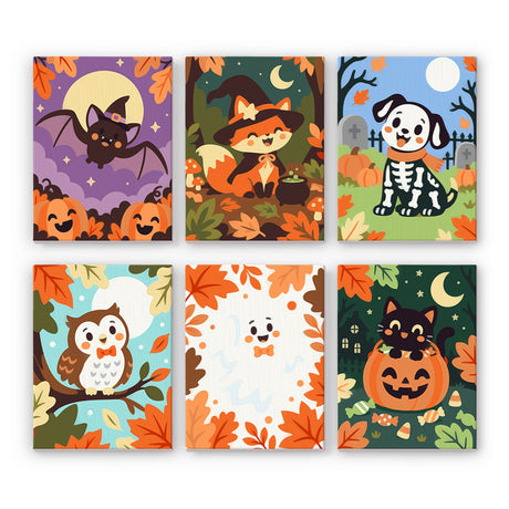 Cute Autumn Halloween Friends mini paint by numbers – image 7