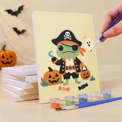 Costumed Halloween Frogs mini paint by numbers – image 3