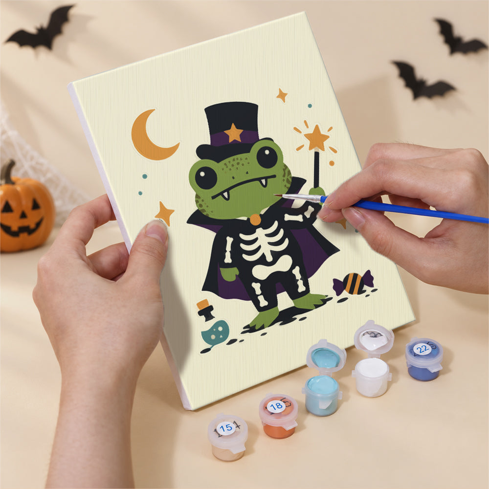 Costumed Halloween Frogs mini paint by numbers – image 5