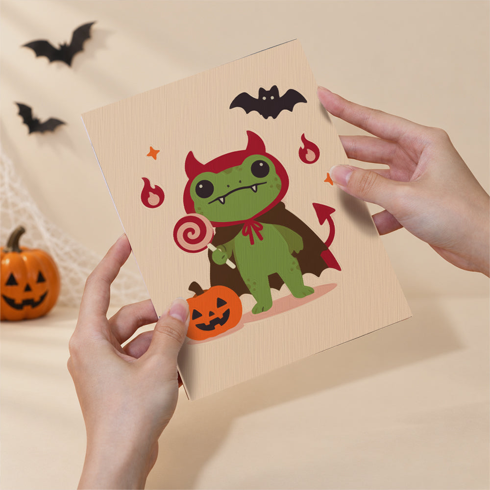 Costumed Halloween Frogs mini paint by numbers – image 6