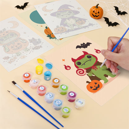 Costumed Halloween Frogs mini paint by numbers – image 12