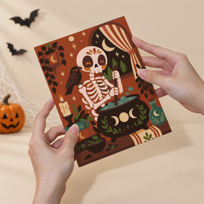 Cozy Folk Art Skeleton mini paint by numbers – image 6