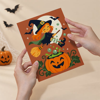 Whimsical Witch and Pumpkin mini paint by numbers – image 6