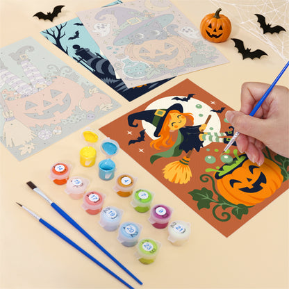 Whimsical Witch and Pumpkin mini paint by numbers – image 12