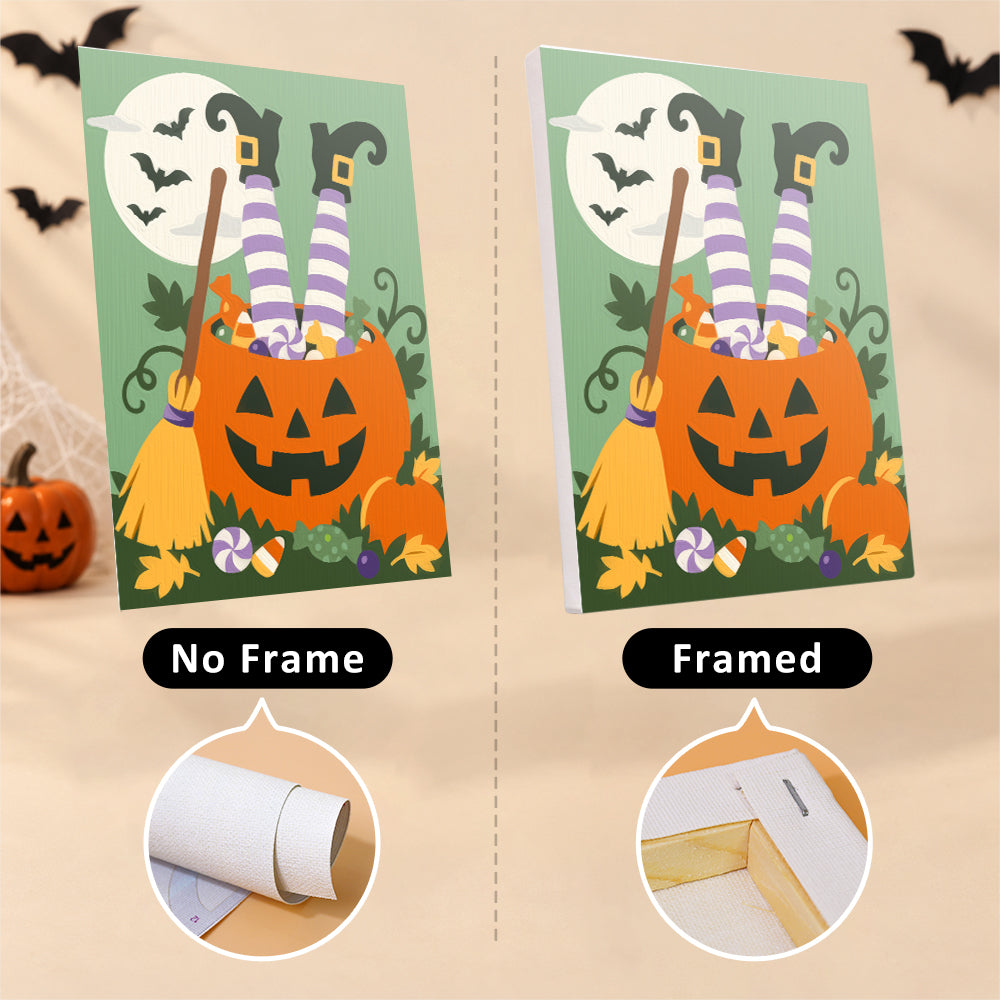 Whimsical Witch and Pumpkin mini paint by numbers – image 13