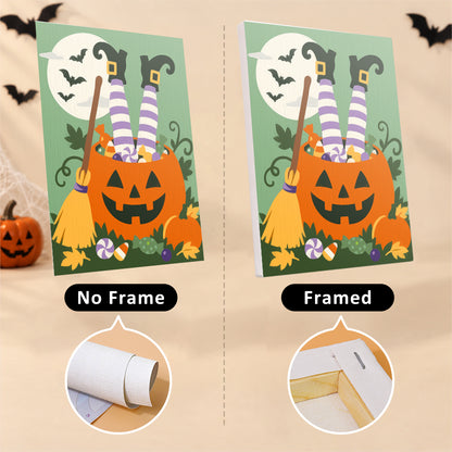 Whimsical Witch and Pumpkin mini paint by numbers – image 13