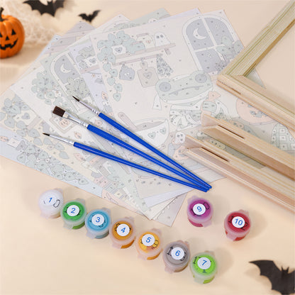 Cozy Halloween Frog mini paint by numbers – image 11