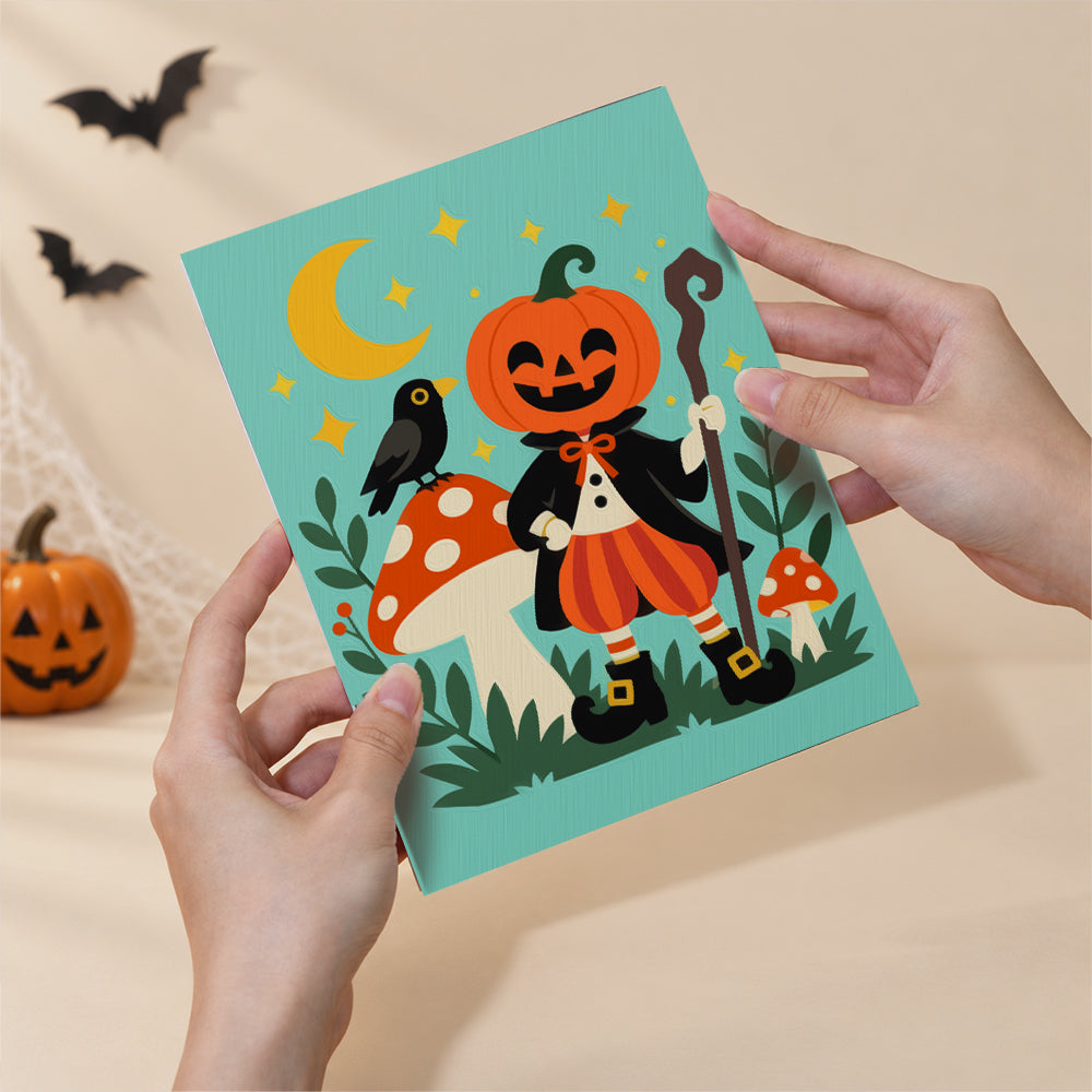 Toadstool Frog Witch and Bats mini paint by numbers – image 6