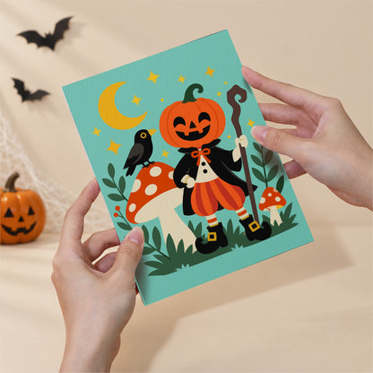 Toadstool Frog Witch and Bats mini paint by numbers – image 6