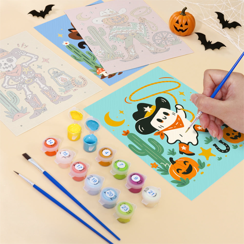 Wild West Skeleton Cowboys mini paint by numbers – image 12