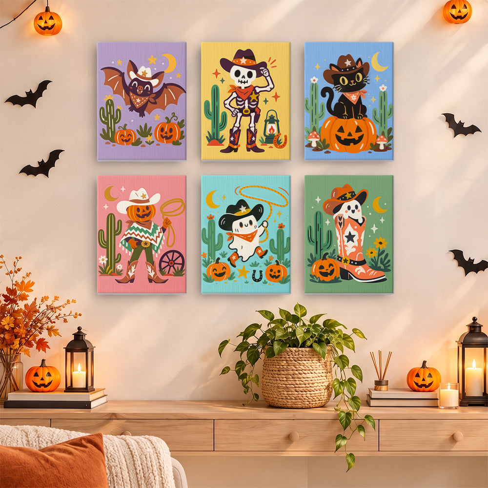 Wild West Skeleton Cowboys mini paint by numbers – image 14
