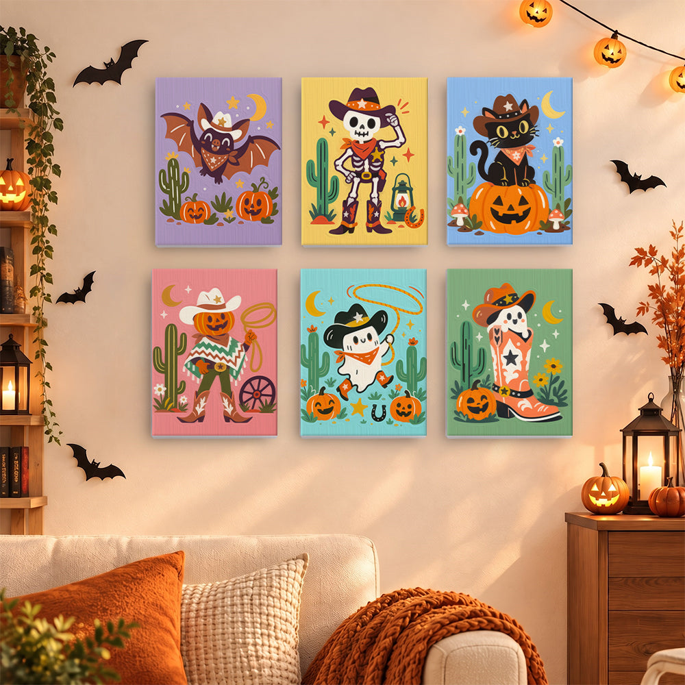 Wild West Skeleton Cowboys mini paint by numbers – image 15