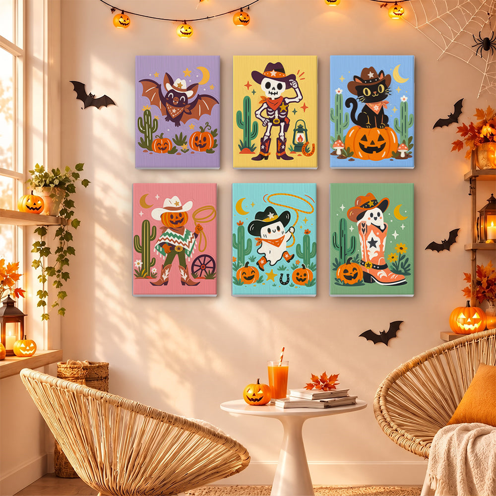 Wild West Skeleton Cowboys mini paint by numbers – image 16