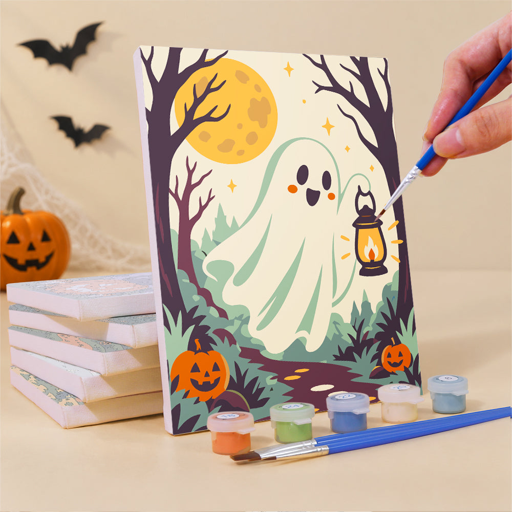 Lantern Ghost and Scarecrow Moon mini paint by numbers – image 3