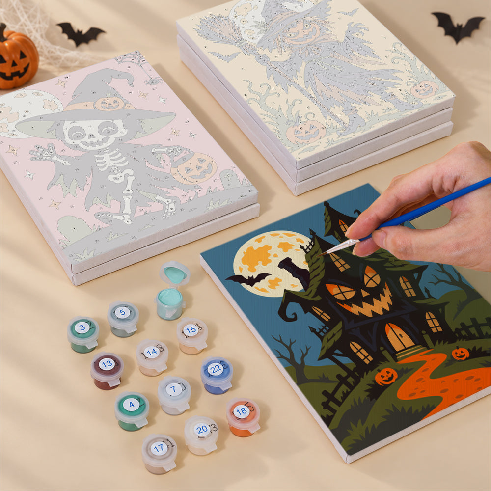 Lantern Ghost and Scarecrow Moon mini paint by numbers – image 4