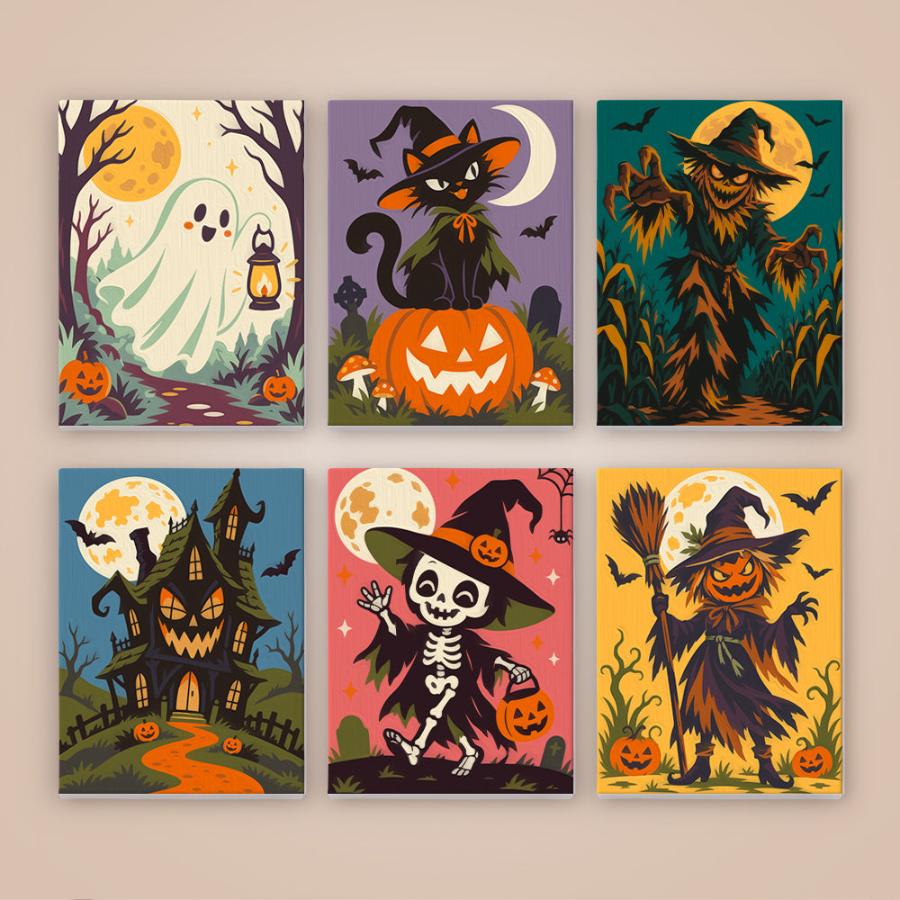 Lantern Ghost and Scarecrow Moon mini paint by numbers – image 8