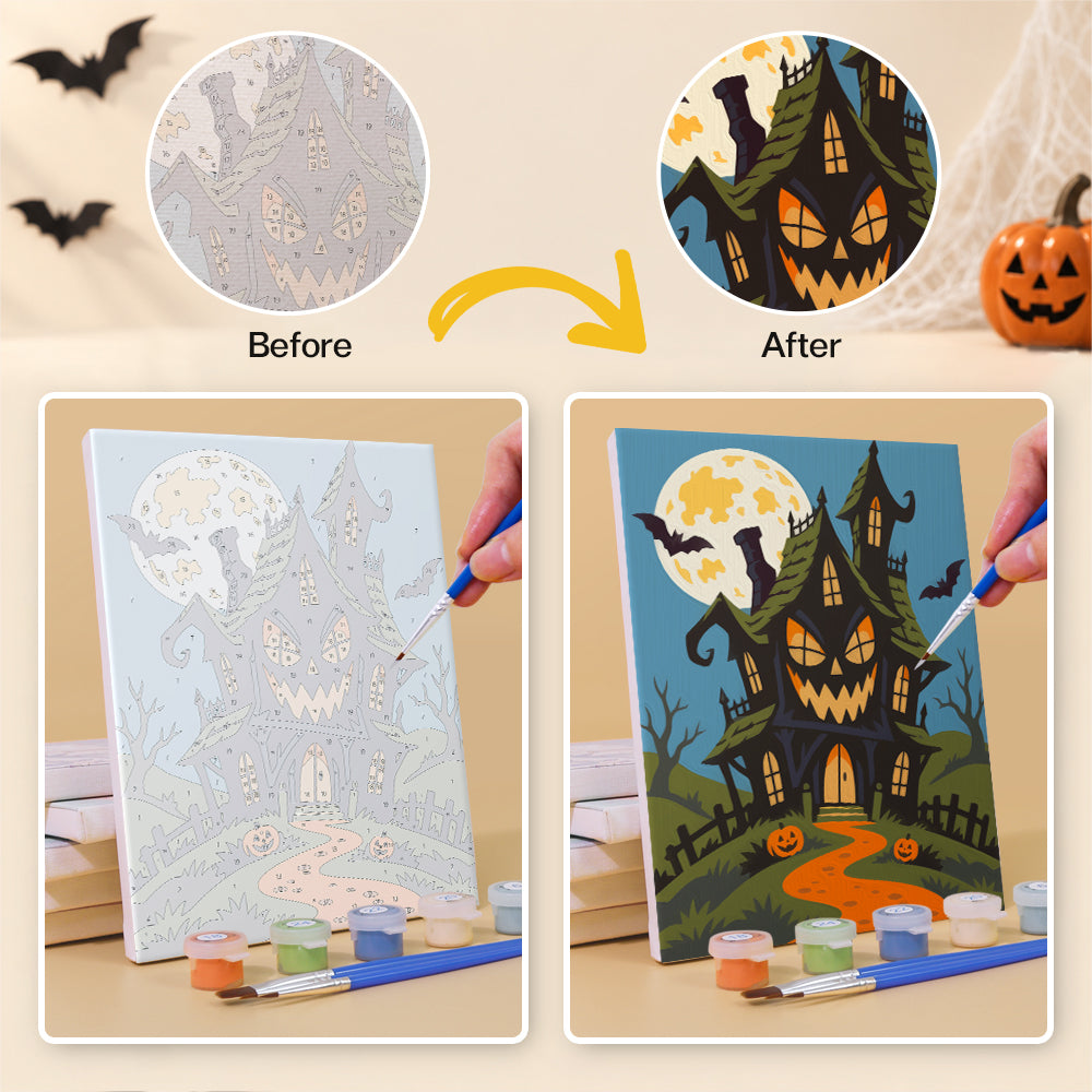 Lantern Ghost and Scarecrow Moon mini paint by numbers – image 10