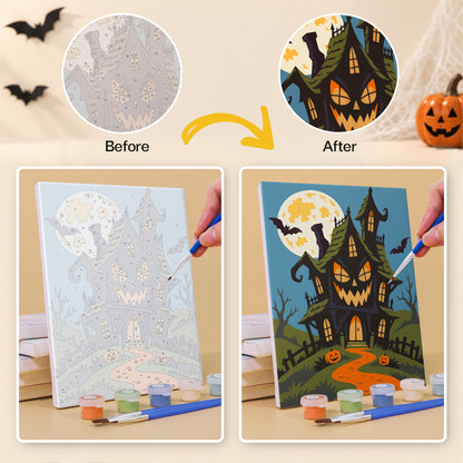 Lantern Ghost and Scarecrow Moon mini paint by numbers – image 10