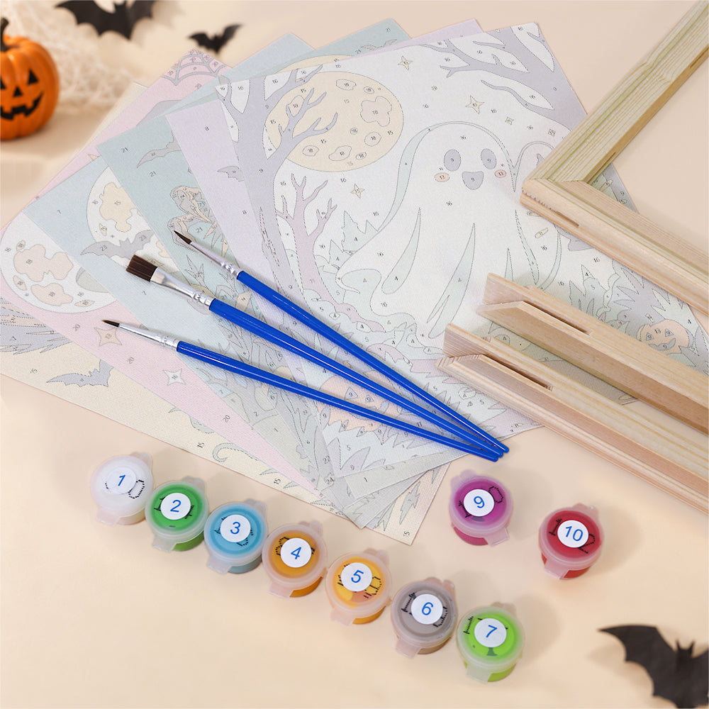 Lantern Ghost and Scarecrow Moon mini paint by numbers – image 11