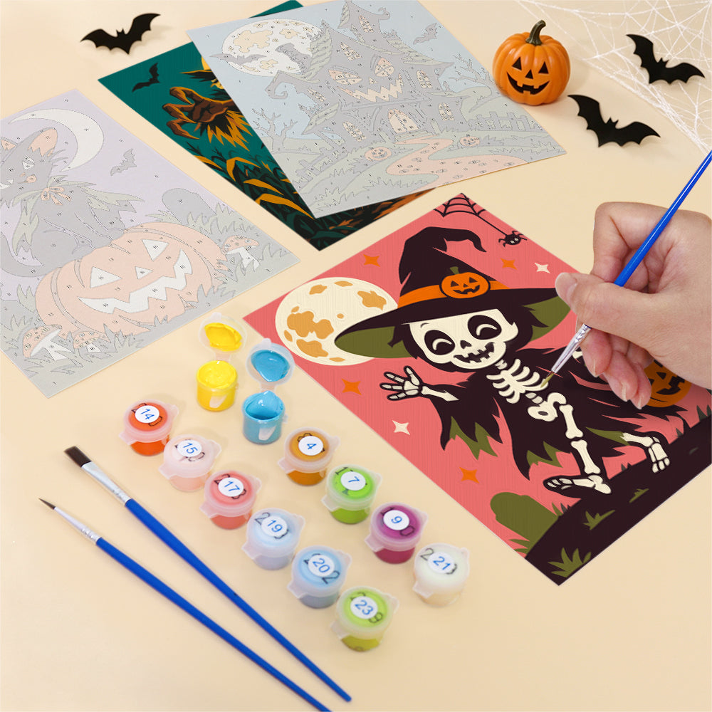 Lantern Ghost and Scarecrow Moon mini paint by numbers – image 12
